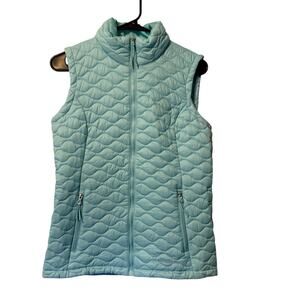 Free Country Vest Women’s Size S Teal Full Zip Puffer Mock Neck